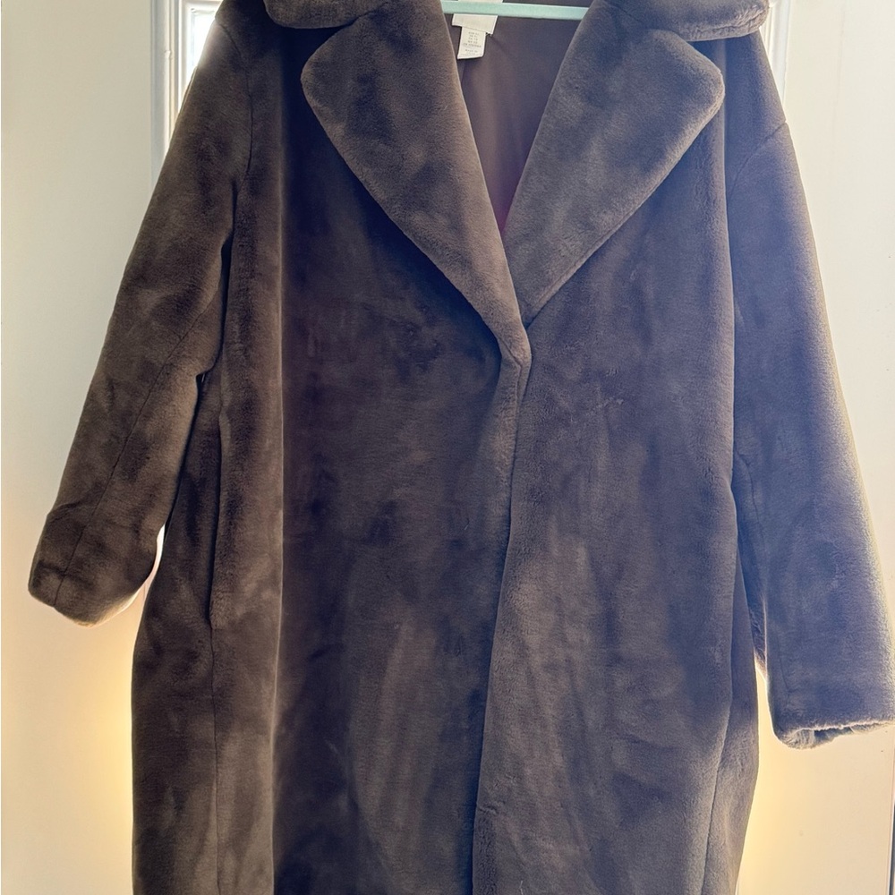 H&M Dark Brown Teddy Jacket
